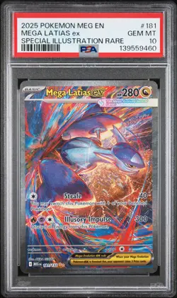 2025 POKEMON MEG EN-MEGA EVOLUTION #181 MEGA LATIAS EX PSA 10 - Image 1