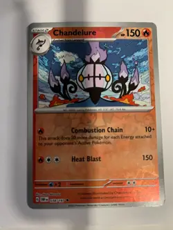Chandelure 038/197 Obsidian Flames Pokemon Reverse Holo Foil Rare - Image 1