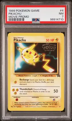 1999 POKEMON GAME MOVIE PROMO #4 PIKACHU PSA 7 - Image 1