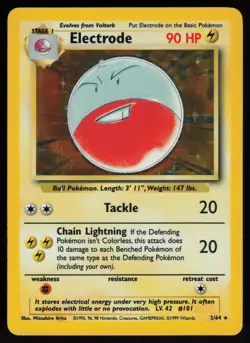 Electrode 2/64 Rare Jungle Holo NO SYMBOL ERROR Pokemon - Image 1