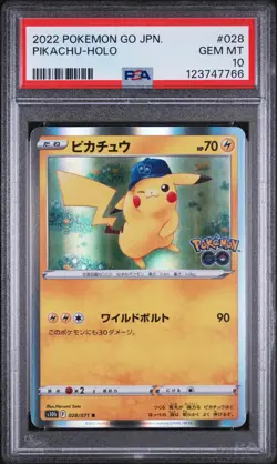 2022 POKEMON GO JAPANESE #028 PIKACHU-HOLO PSA 10 - Image 1