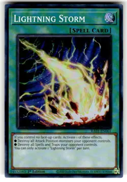 Yugioh Lightning Storm RA01-EN061 Super Rare 1st Ed NM - Image 1