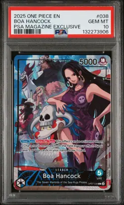 2025 ONE PIECE PROMOS PSA MAGAZINE EXCLUSIVE #038 BOA HANCOCK PSA 10 - Image 1