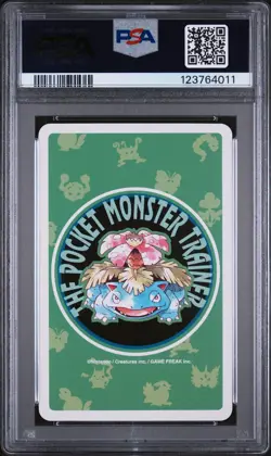 1996 POKEMON GREEN VERSION PLAYING CARDS QUEEN OF SPADES #052 MEOWTH PSA 9 - Image 2