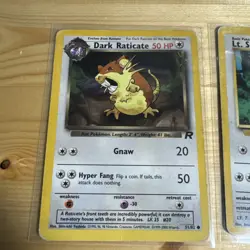 Lot Of 6 Pokemon Cards Damaged Vintage (Dark Raticate, Rhydon, Rhyhorn) - Image 2