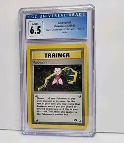 CGC 6.5 Giovanni 18/132 Holo Gym Challenge 2000 Pokemon Card Graded Near Mint - Image 1