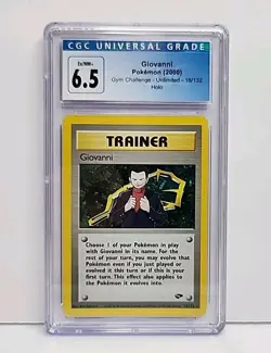 CGC 6.5 Giovanni 18/132 Holo Gym Challenge 2000 Pokemon Card Graded Near Mint - Image 2