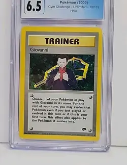 CGC 6.5 Giovanni 18/132 Holo Gym Challenge 2000 Pokemon Card Graded Near Mint - Image 4