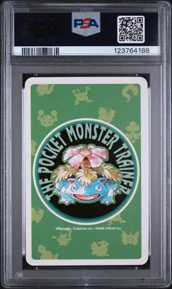 1996 POKEMON GREEN VERSION PLAYING CARDS 9 OF SPADES #133 EEVEE PSA 9 - Image 2