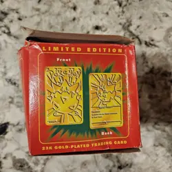 Sealed Vintage 1999 Pokemon Burger King Togepi 23k 🏆 Gold Plated Trading Card - Image 3