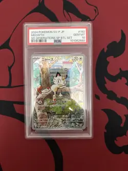 Meowth 192/SV-P Sv-P Promotional Cards Holo (Japanese) PSA 10 - Image 1