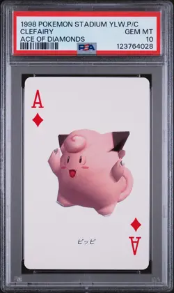 1998 POKEMON STADIUM YELLOW VERSION PLAYING CARDS CLEFAIRY PSA 10 - Image 1