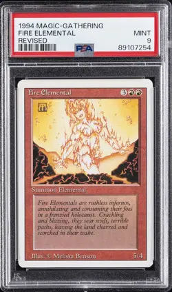 1994 MAGIC: THE GATHERING REVISED FIRE ELEMENTAL PSA 9 - Image 1