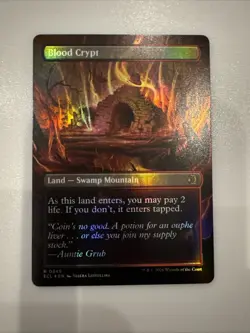 Blood Crypt (Borderless Foil) Lorwyn Eclipsed Shock Land 349 ECL MTG - Image 2