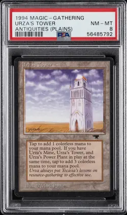 1994 MAGIC: THE GATHERING ANTIQUITIES ANTIQUITIES (PLAINS) URZA'S TOWER PSA 8 - Image 1