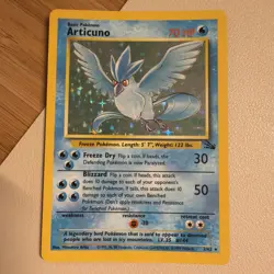 Pokemon TCG Articuno Fossil Holo Rare 2/62 LP - Image 1