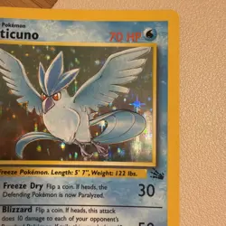 Pokemon TCG Articuno Fossil Holo Rare 2/62 LP - Image 4