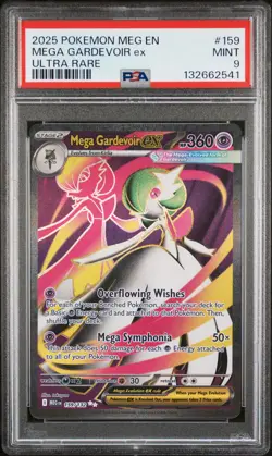 2025 POKEMON MEG EN-MEGA EVOLUTION ULTRA RARE #159 MEGA GARDEVOIR EX PSA 9 - Image 1