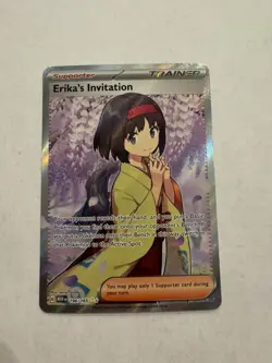 Pokemon TCG Scarlet & Violet Trainer Supporter Erika's Invitation 196/165 - Image 1