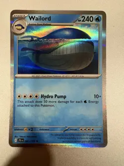 Wailord 041/159 Rare | Pokemon TCG SV: Journey Together English - Holo NM - Image 1
