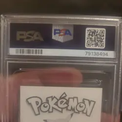 1999 Ash Ketchum Prism Holo PSA 8 Merlin Sticker #S26 Pokemon - Image 3