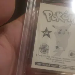 1999 Ash Ketchum Prism Holo PSA 8 Merlin Sticker #S26 Pokemon - Image 5