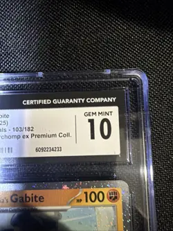 Pokemon Cynthia's Gabite 103/182 SV10 Destined Rivals Reverse Holo CGC 10 GEM EN - Image 3