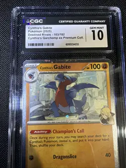 Pokemon Cynthia's Gabite 103/182 SV10 Destined Rivals Reverse Holo CGC 10 GEM EN - Image 4