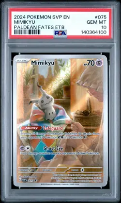 2024 POKEMON SVP EN-SV BLACK STAR PROMO #075 MIMIKYU PSA 10 - Image 1