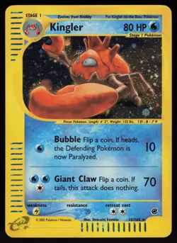 Kingler 15/165 Rare Expedition Base Set Holo Pokemon - Image 1