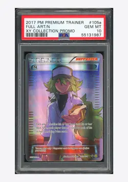 Pokemon PSA 10 N FA 2017 105a/124 XY Collection Promo English - Image 1