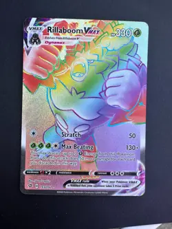 Pokemon TCG Rillaboom VMAX Rebel Clash 193/192 Holo Secret Rare - Image 1