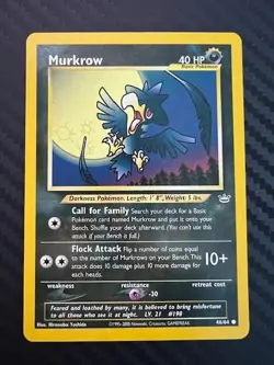 Pokemon TCG Murkrow Neo Revelation 46/64 Unlimited Common VLP - Image 1