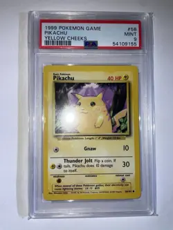 🇺🇸✅1999 Pokemon Base Set Unlimited Pikachu Yellow Cheeks 58/102 PSA 9 MINT🇺🇸 - Image 4