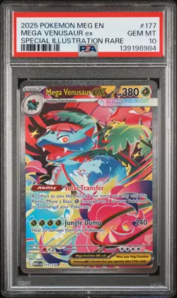 2025 POKEMON MEG EN-MEGA EVOLUTION #177 MEGA VENUSAUR EX PSA 10 - Image 1