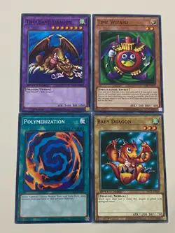 Yugioh - Thousand Dragon Time Wizard Baby Polymerization LP - Free Holo - Image 1