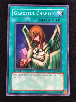 Yugioh Graceful Charity SDP-040 1st Super (MP) - Image 1
