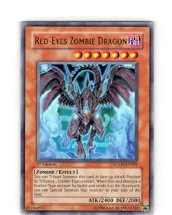 Yu-Gi-Oh TCG Red-Eyes Zombie Dragon SDZW-EN001 1st Edition Ultra Rare Played LP - Image 1