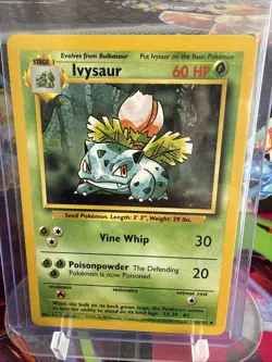 Pokemon TCG Ivysaur Base Set, Unlimited Uncommon Card 30/102 Never Played, NM! - Image 1