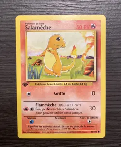 Pokemon 1st Edition French Card Base Set Salameche 46/102 NM Charmander - Image 1
