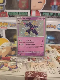 Pokemon Ceruledge TCG 162/091 Paldean Fates Shiny Holo Rare Card NM-MT Condition - Image 1