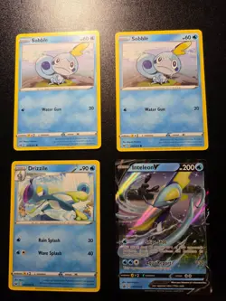 Sobble (2x), Drizzile, Inteleon V - Pokemon Cards mini-set - Image 1