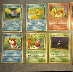 Vintage Japanese Pokemon Card Lot 11 Cards Jungle Fossil Lp Read Description - Image 1