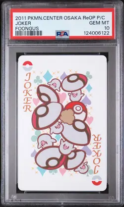 2011 POKEMON CENTER OSAKA REOPENING PLAYING CARDS FOONGUS JOKER PSA 10 - Image 1