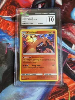 CGC GEM MINT 10 Charizard 3/70 Holo Dragon Majesty Pokemon Card - Image 1