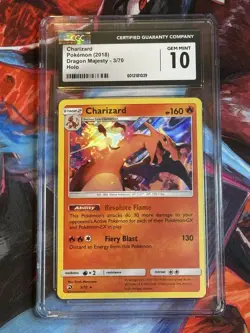 CGC GEM MINT 10 Charizard 3/70 Holo Dragon Majesty Pokemon Card - Image 3