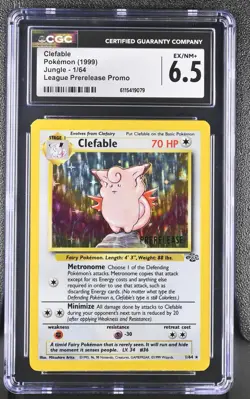 CGC 6.5 Clefable 1999 Jungle 1/64 Prerelease Holo Pokemon Card - Image 1