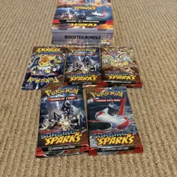 Pokemon TCG Scarlet And Violet Surging Sparks Sealed Booster Packs Lot Of 5 - Image 1
