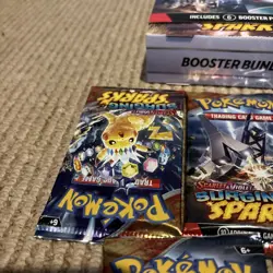 Pokemon TCG Scarlet And Violet Surging Sparks Sealed Booster Packs Lot Of 5 - Image 3