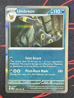 Umbreon 059/131 Rare Holo Pokemon TCG SV Prismatic Evolutions PACK FRESH NM - Image 2